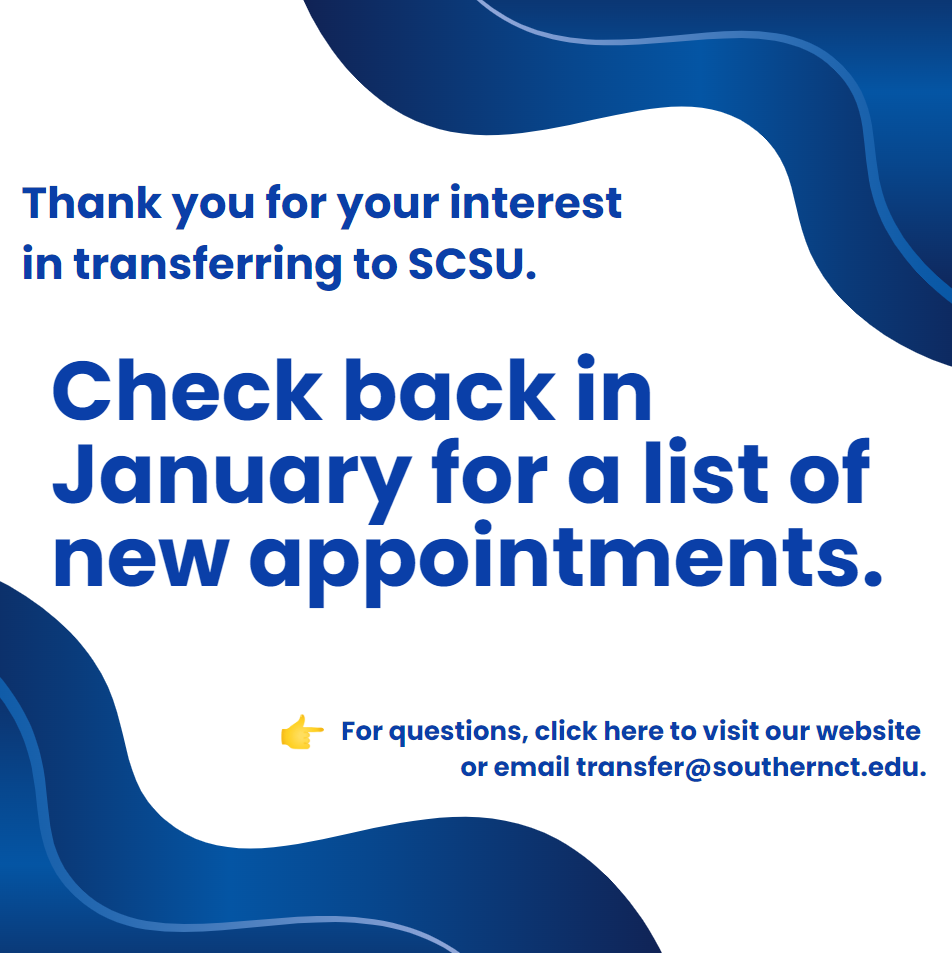 Check Back in January for New Spring Appointments